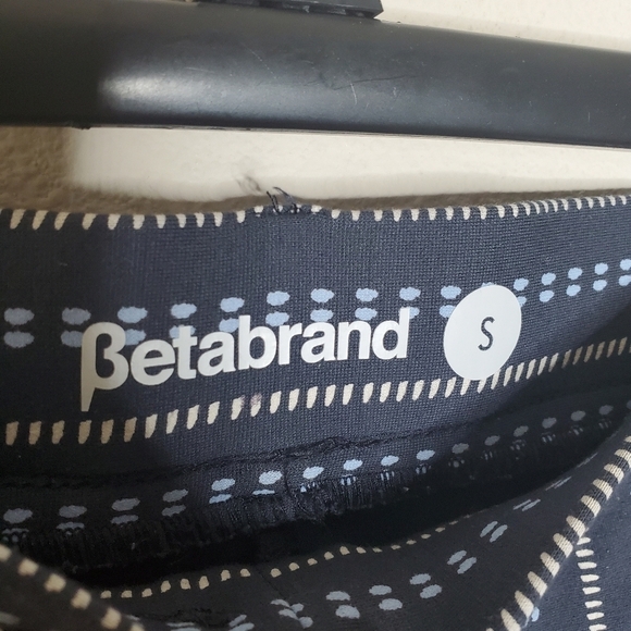 Betabrand Navy Blue Striped Bootcut Flared Ponte Career Yoga Trouser Dress Pants - Picture 8 of 9